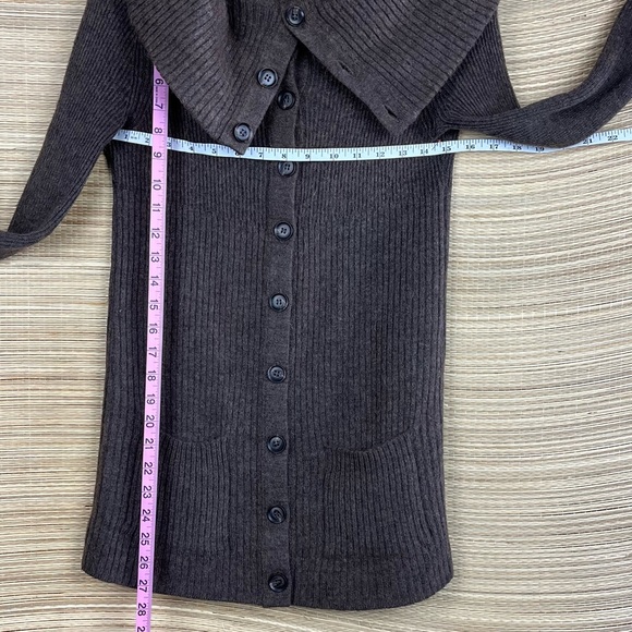 Vince Merino Wool/Baby Alpaca Blend Brown Cardigan Sweater Collared Size XS - Picture 12 of 12